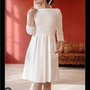 Banana Republic size 16 beige Pleated A-Line Dress